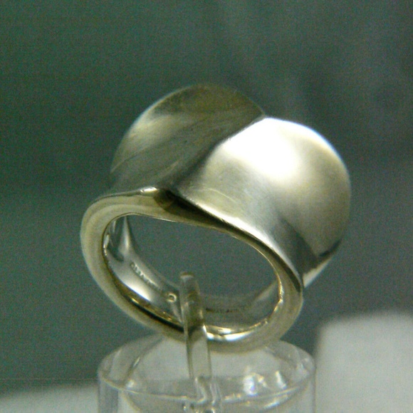 DESIGNER MODERNIST RLM STUDIO SIGNED FORGIVE STERLING SILVER 925 RING - Picture 4 of 10